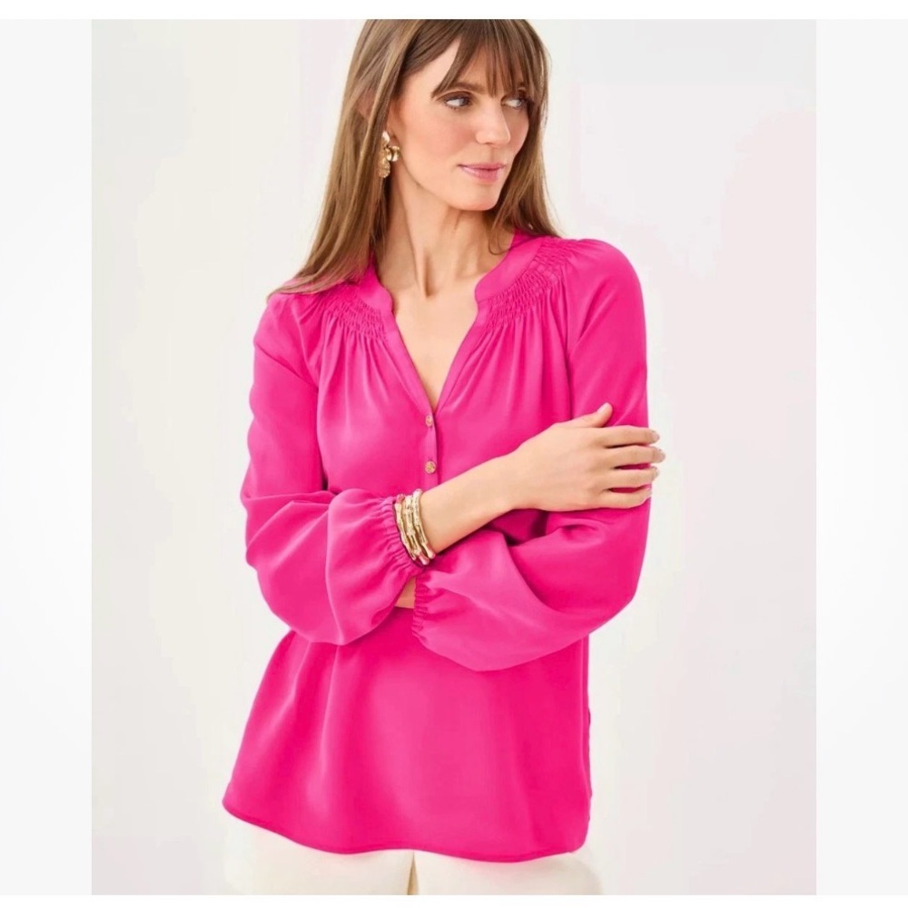 Lilly Pulitzer Elsa Silk Top in Pink Size XS